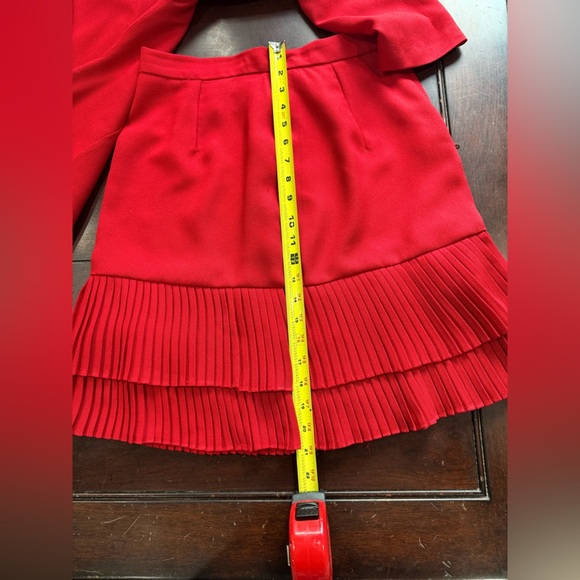 Ann Taylor Red Blazer with Gold Accent - Picture 11 of 12